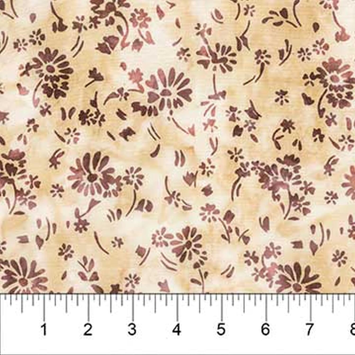 Pebbles and Daisies Creme Batik Fabric 8085314 from Banyan