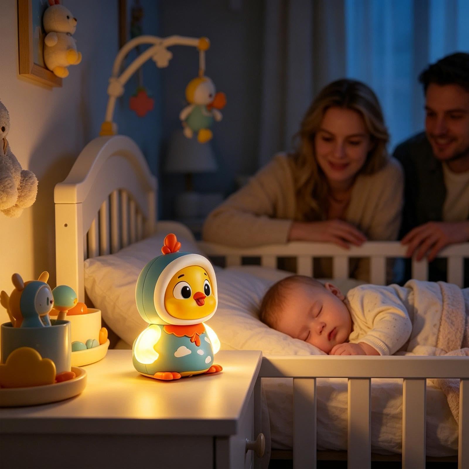 Musicali Pollo magnetico luminoso che si dandine
