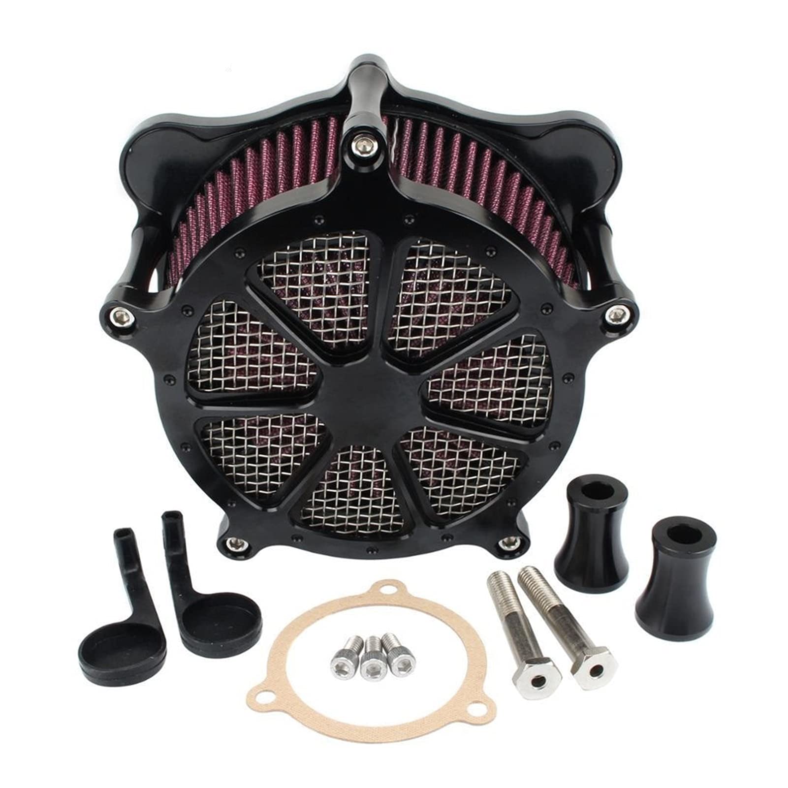 Filtr powietrza dla motocykla czarny CNC filtr układ