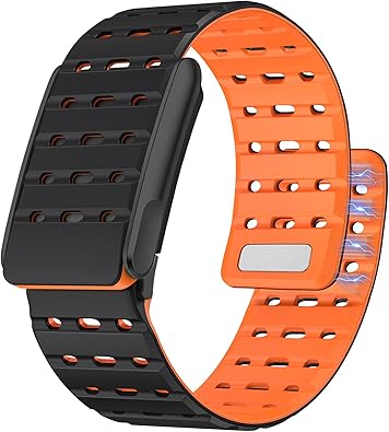 Silicone Magnetic Sport Strap Compatible with Whoop 5.0 Bands, Adjustable Breathable Replacement Wristband Bracelet, with U-Shaped Frame, Men Women, for Whoop Band 5.0 One/Peak/Life/MG