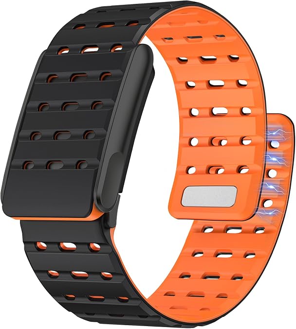 Silicone Magnetic Sport Strap Compatible with Whoop 5.0 Bands, Adjustable Breathable Replacement Wristband Bracelet, with U-Shaped Frame, Men Women, for Whoop Band 5.0 One/Peak/Life/MG