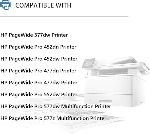 Miniatura 2 de SuperInk - Cartucho de tinta remanufacturado L0R86AN compatible con HP 972A 972 A funciona con PageWide Pro 452dn 452dw 477dn 477dw 552dw MFP 577dw