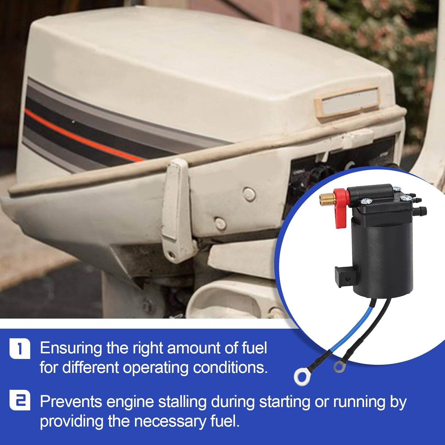 5007356 Fuel Primer Choke Solenoid for OMC Johnson Evinrude Replace# 5007356 5828665 397909