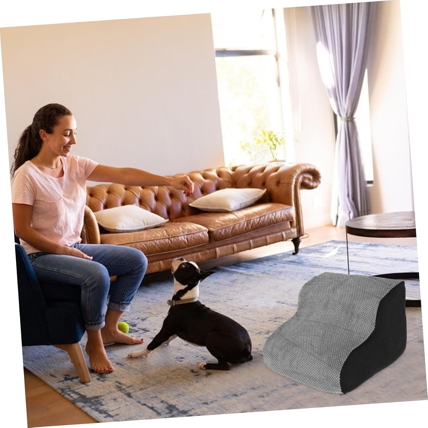 Dog Stairs for Dogs Pet Step Ladder Slip Surface Easy to Assemble Safe for Pet Jumping