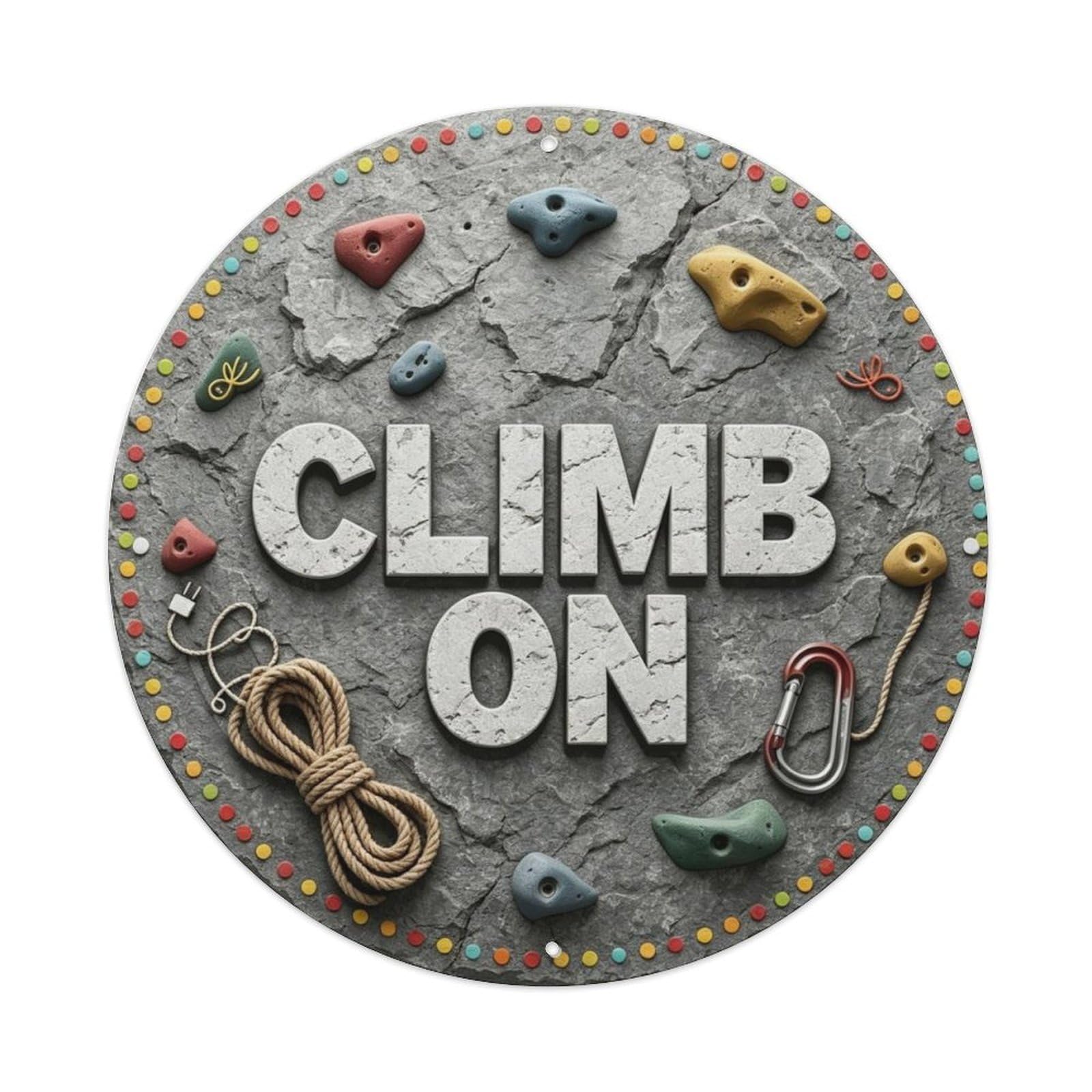 Climbing Gym Climb On Metal Tin Sign Plaque