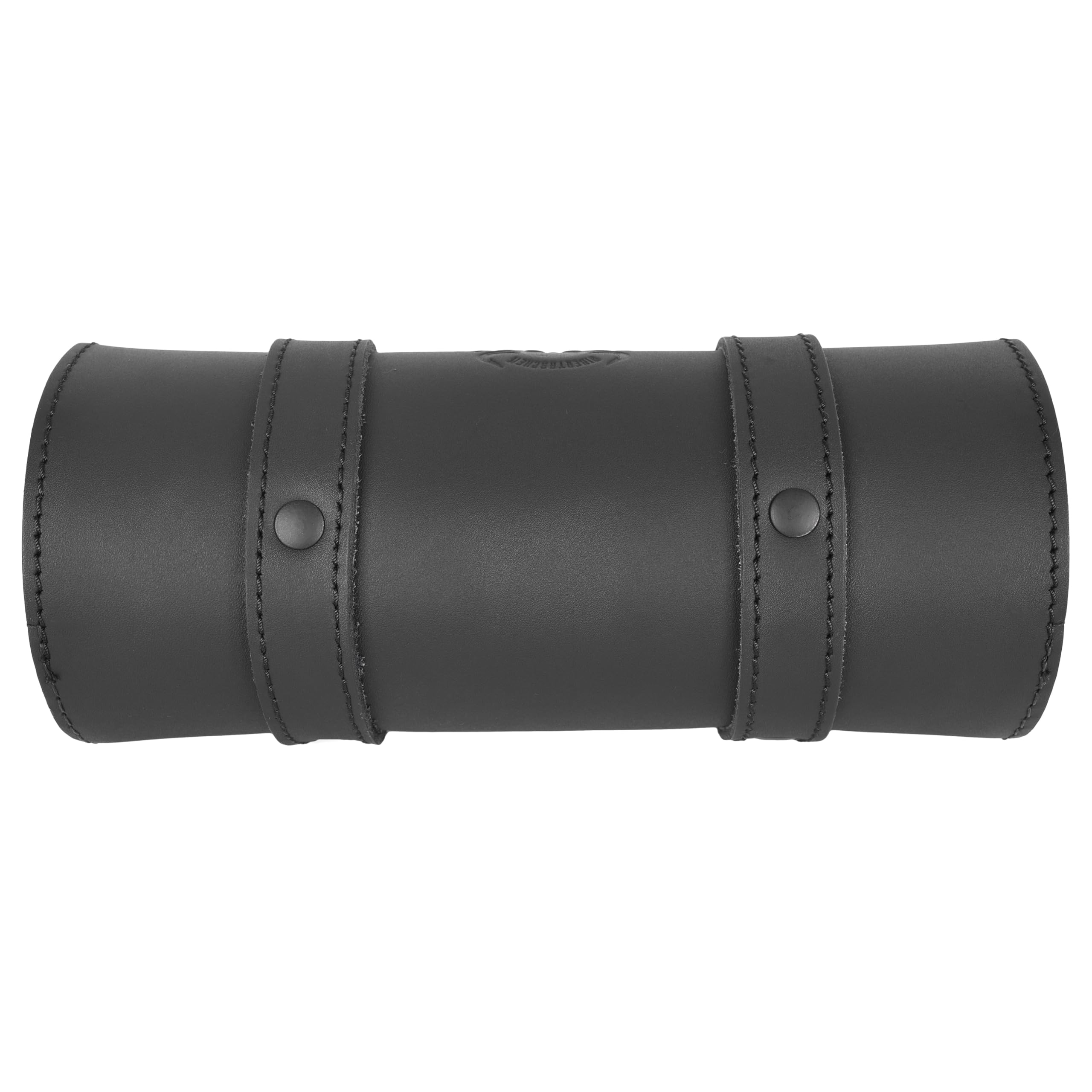 Tool Blackline Werkzeugrolle kompatibel mit Harley Davidson Chopper Reisekoffer Lederrolle Werkzeugrolle Hot Rod HD Koffer Sissybar Gepäckrolle Motorradkoffer schwarz
