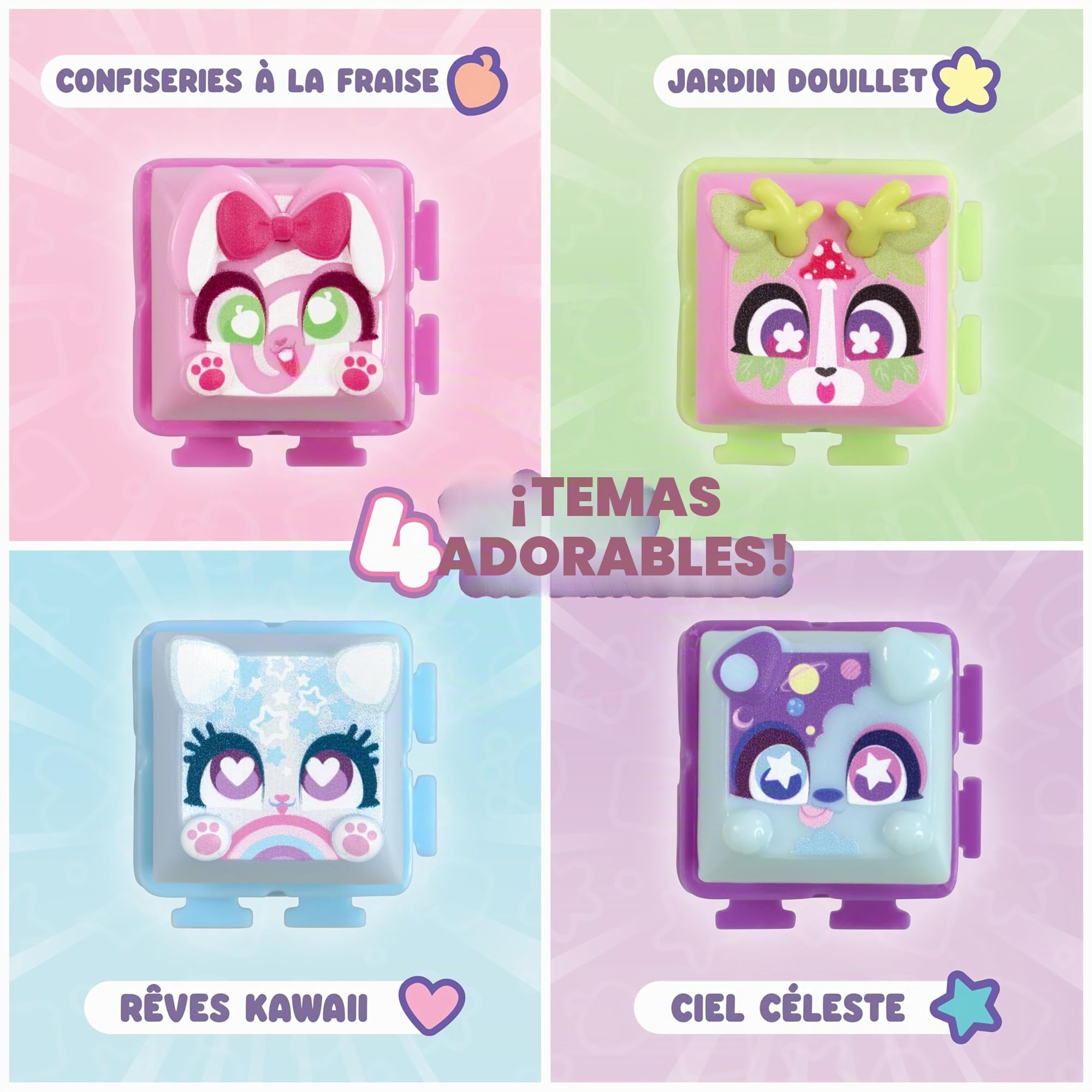 Goliath - CLICKEEZ Keyboard MegaPack - 1 Teclado + 15 Teclas Keycaps Kawaii para Hacer Clic + 1 Llavero - Keycaps para Encajar - 70 Personajes - Juguete Fidget ASMR - Idea de Regalo Desde los 6 años