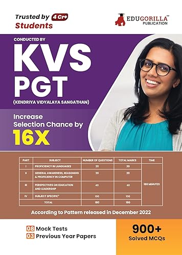 KVS PGT Book 2024 : Post Graduate Teacher (English Edition) - 8 Mock Tests and 3 Previous Year Papers (1000 Solved Questions) with Free Access to Online Tests