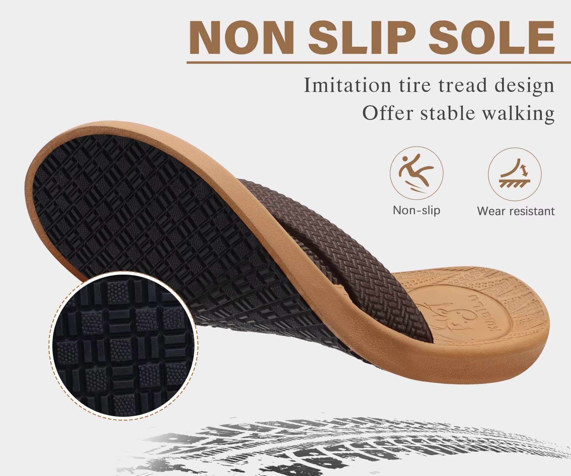 KuaiLu Tongs pour Hommes été Antidérapantes Plage Piscine Sandales Synthétiques Thongs Chaussures