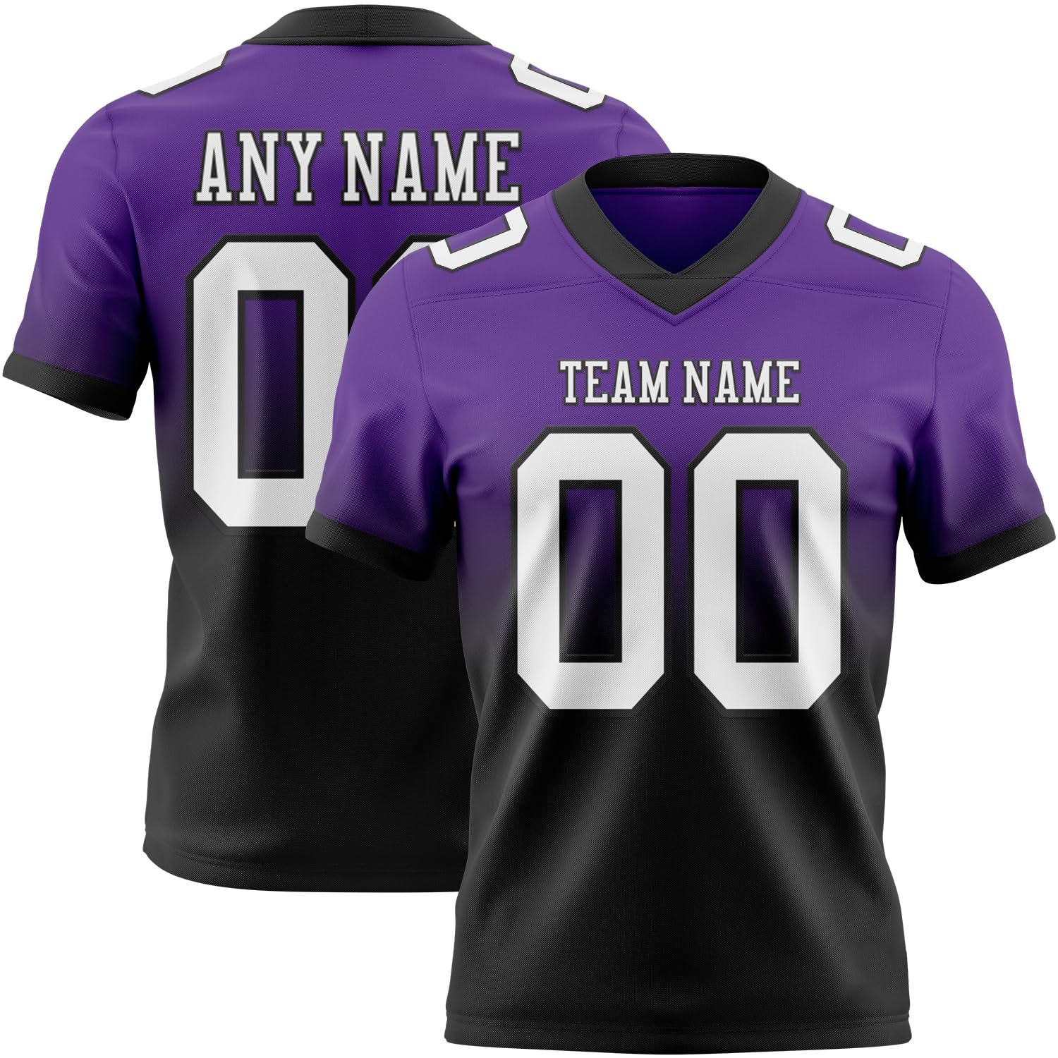 Custom Fade Football Jerseys Men Women Youth Personalized Football Shirts Sports Uniform Stitched/Printed Name Number Logo