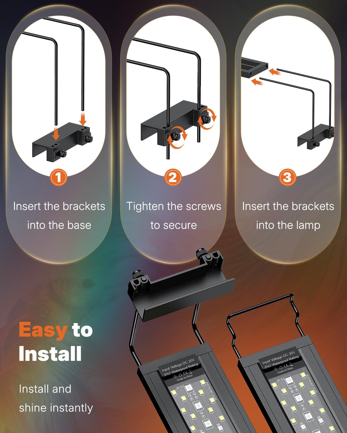 Pawfly Aquarium Light for Plants, 25 W Bluetooth Fish Tank Light, Full Spectrum Aquarium Lights for 24"-30" Fish Tanks, Extendable 24/7 LED Lights with Timer Modes & Adjustable Brightness - image 8