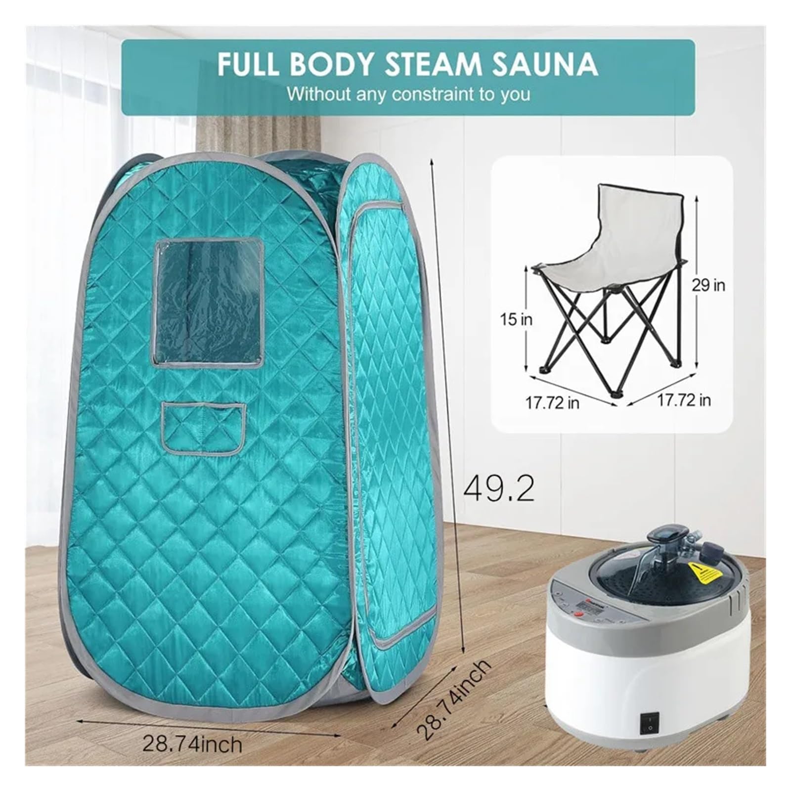 Portable Steam Sauna, Full Size Personal With 4l Generator Indoor Saunas Tent