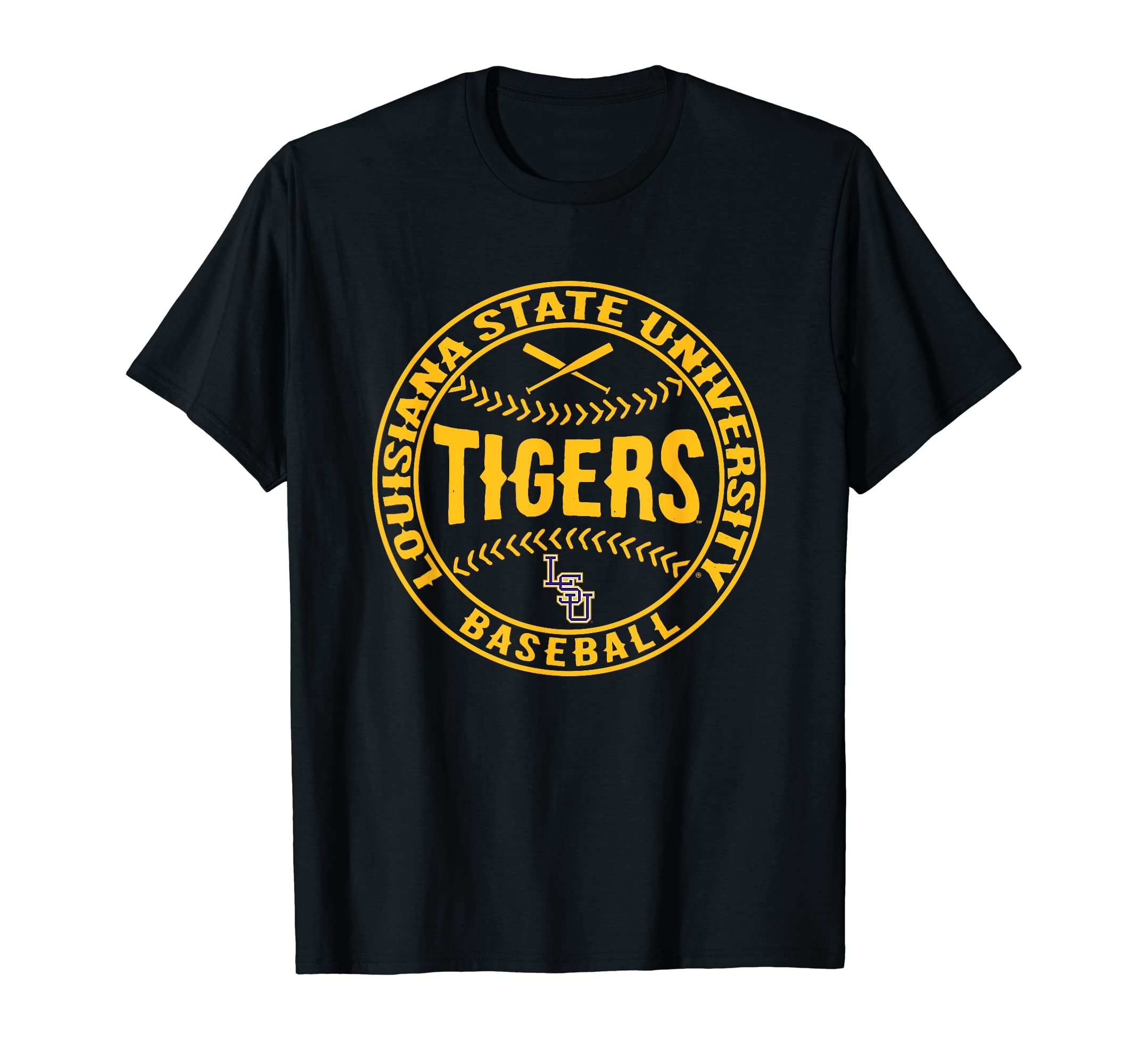 LSU Tigers Baseball Homerun Logo Officially Licensed T-Shirt