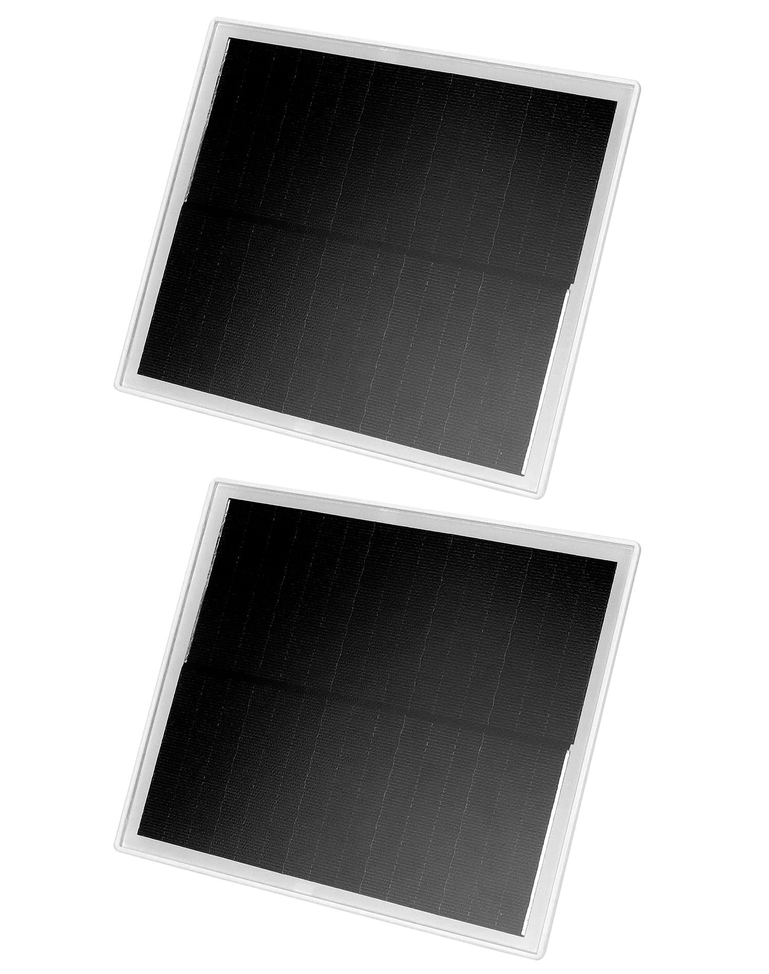 QWORK® Pack da 2 moduli solari da 6 W per telecamere di sorveglianza da esterno, tasso di conversione elevato del 24%, impermeabile IP65, con cavo USB da 3 m e staffa di montaggio a 360°