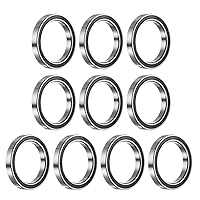 Vista 11 de uxcell 6805-2RS Rodamientos rígidos de bolas de 0.984 in de diámetro interior 1.457 in OD 0.276 in Diámetro doble sellado de acero cromado Z2 10pcs