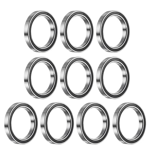 Miniatura 11 de uxcell 6805-2RS Rodamientos rígidos de bolas de 0.984 in de diámetro interior 1.457 in OD 0.276 in Diámetro doble sellado de acero cromado Z2 10pcs