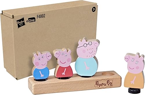 Miniatura 2 de Peppa Pig figuras de madera de la familia, juguetes hechos de madera de origen responsable para niños y niñas mayores de 2 años (exclusivos de