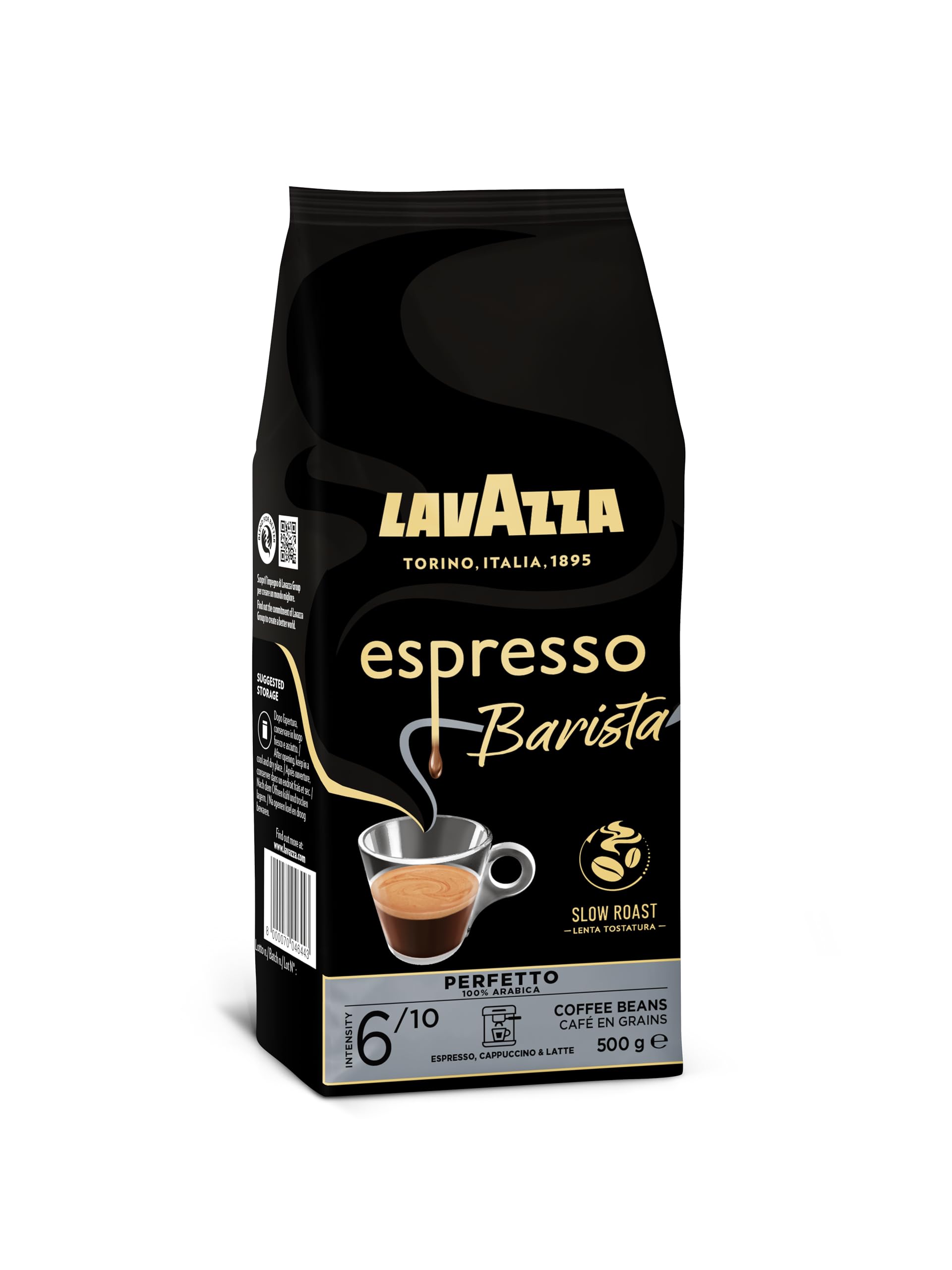 Lavazza, Qualità Oro, Café en Grano Natural, Ideal para la Máquina de Café Espresso, con Notas Aromáticas de Frutas y Flores, 100% Arábica, Intensidad 5, Tueste Medio, Paquete de 500 g — view 8