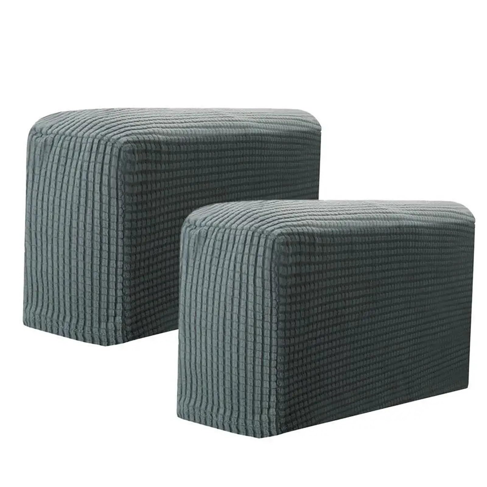 SFOIKVG Arm Covers 2PCS/SET Sofa Armrest Covers Fleece Stretchy Chair Couch Arm Protector Stretch To Fit for Sofa Chair(Green-2)