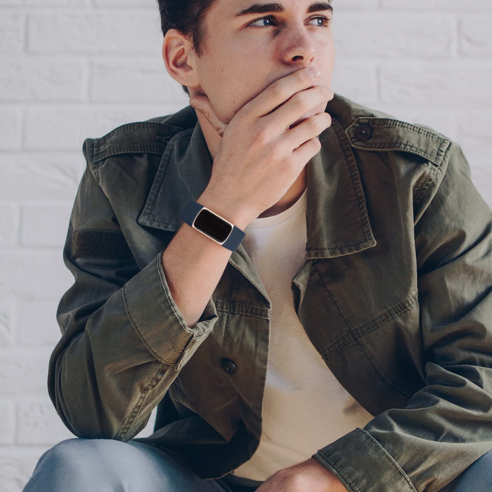 Acortjl Braided Solo Loop Bands Compatible With Fitbit Charge 6/Charge 5, Adjustable Stretchy Nylon Woven Replacement Wristbands For Fitbit Charge 6/Charge 5 For Women Men - View #8