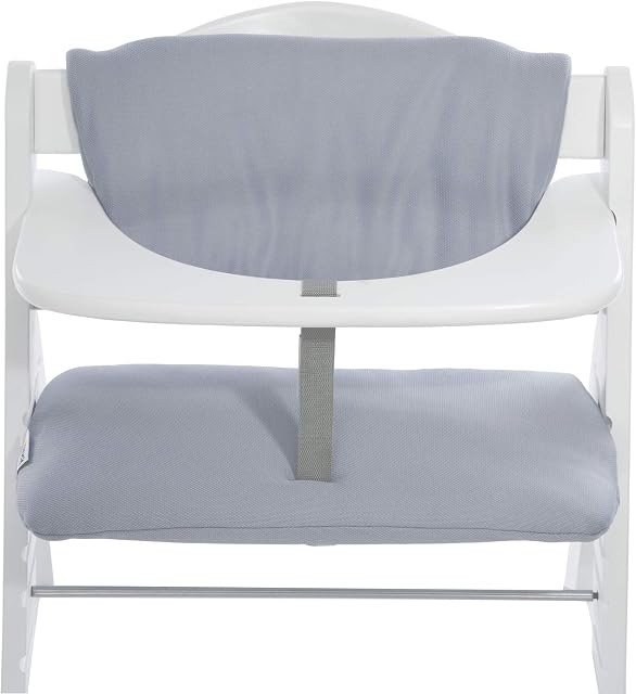 Hauck Alpha+ Highchair Pad Deluxe, Stretch Grey - Highchair Cushion, Soft Fabric, Machine Washable