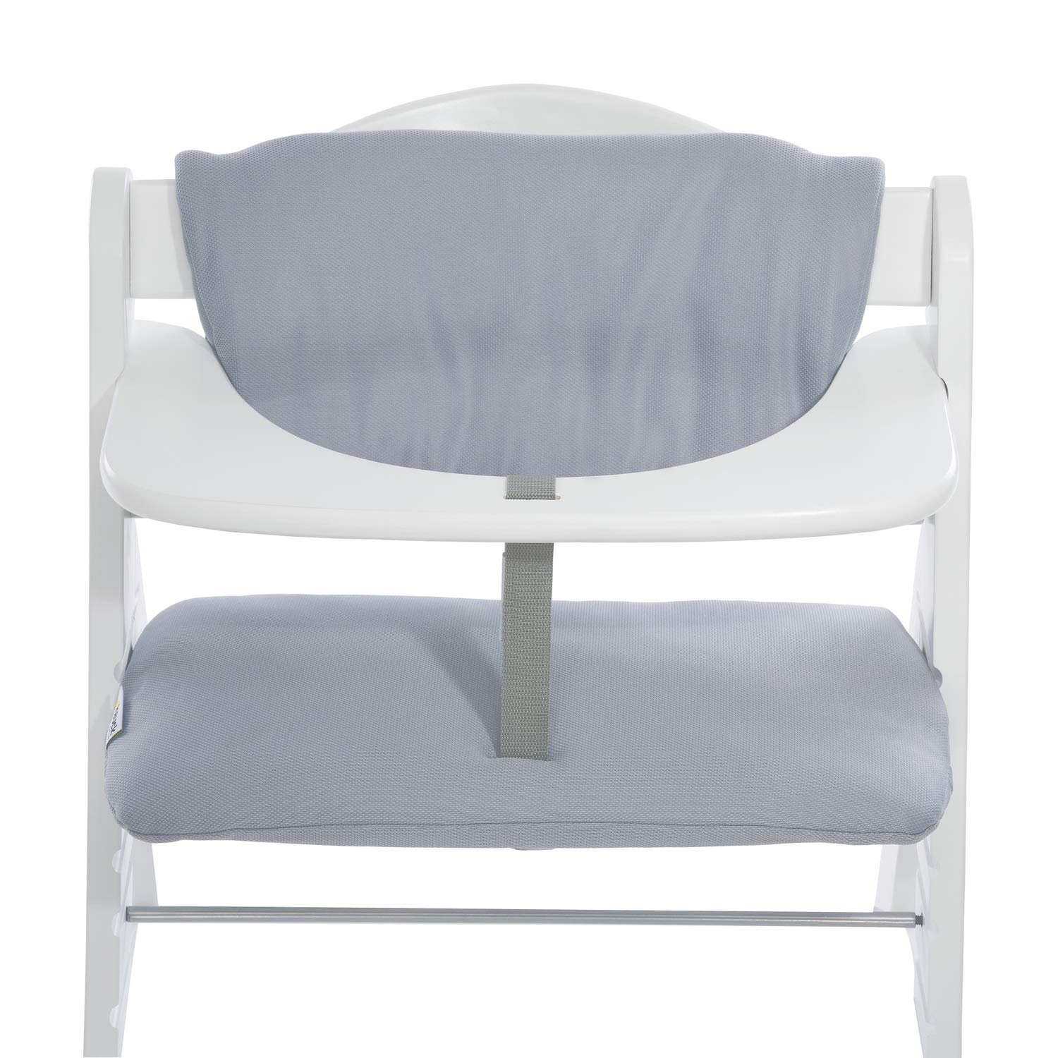 hauck Coussin Chaise Haute Bébé Highchair Pad Deluxe, Compatible avec Chaises Alpha+, Beta+ et Arketa, Lavable en Machine, Fixation Scratch, Stretch Gris