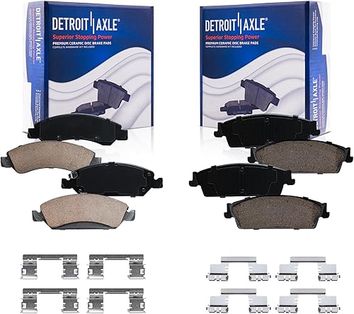Miniatura 12 de Detroit Axle - Pastillas de Freno Delantero para Chevrolet Captiva Sport Equinox Pontiac Torrent Saturn Vue Suzuki XL-7, Pastillas de Freno Cerámica