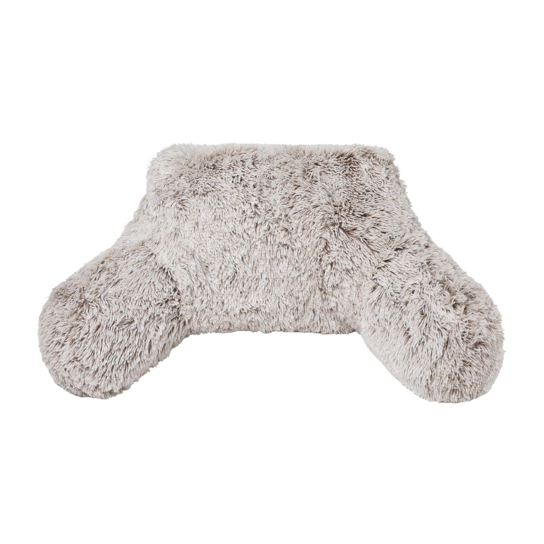 OHS Long Hair Cuddle Cushion Back Cushion For Chair, Natural
