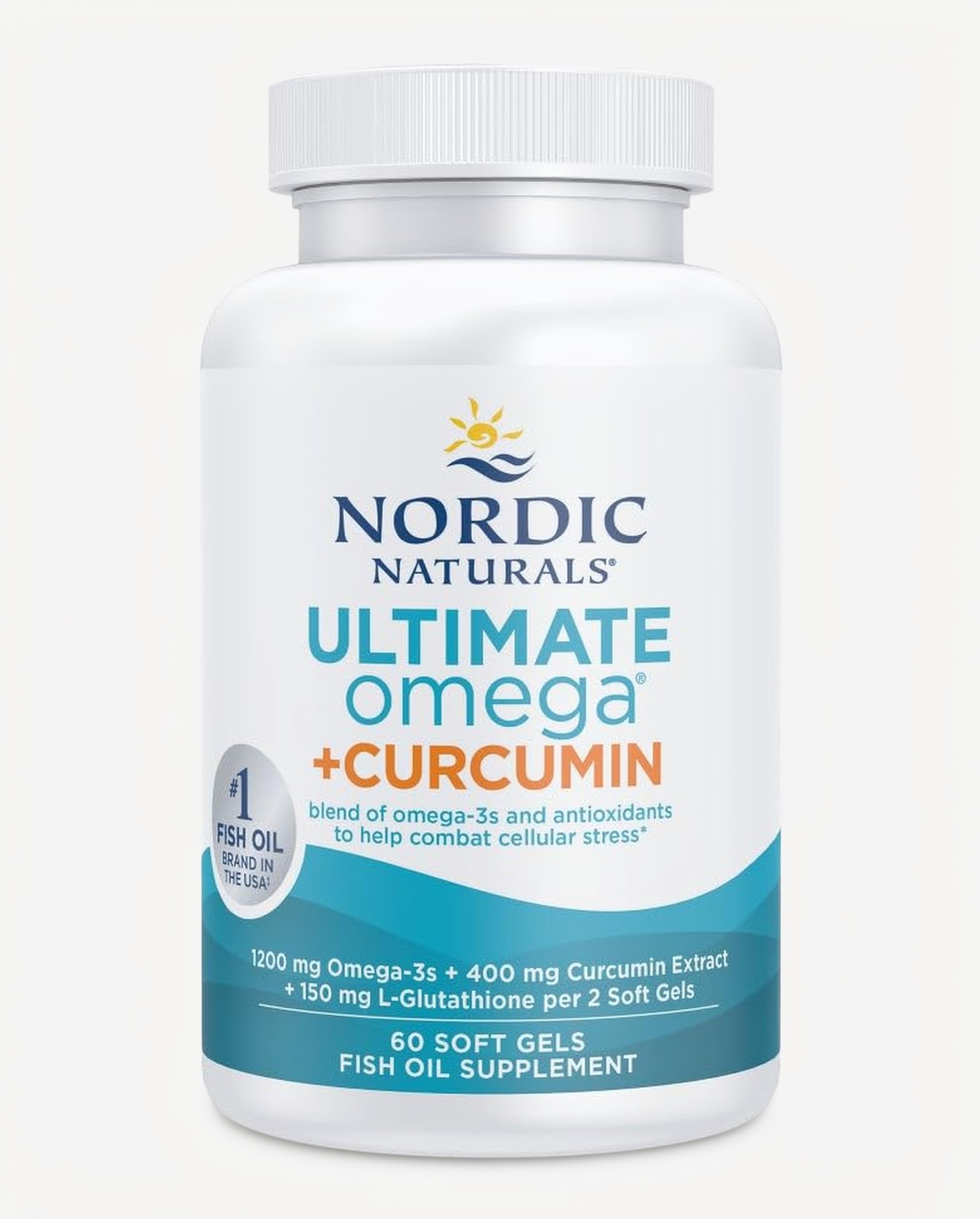 omega curcumin with glutathione by nordic naturals Curcumin, 1200mg Omega-3 + 400mg - 60 Count Suplemento dietario