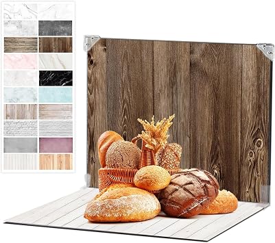 Photo Backdrop 10Pcs 20Patterns Small Product Photography Backdrops Kit Food Photography Backdrop Board Double-Sided Table Top Backdrop Kit Flat Lay Props