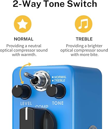 Vista 34 de Donner - Pedal octavador de guitarra, pedal octavador digital Harmonic Square, cambio de tono, 7 tipos de tono, 3 modos de tono: sostenido, Octava