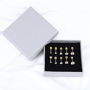90 - Paar exclusieve 14 Kt witgouden en ca. 1.20crt diamanten rozet