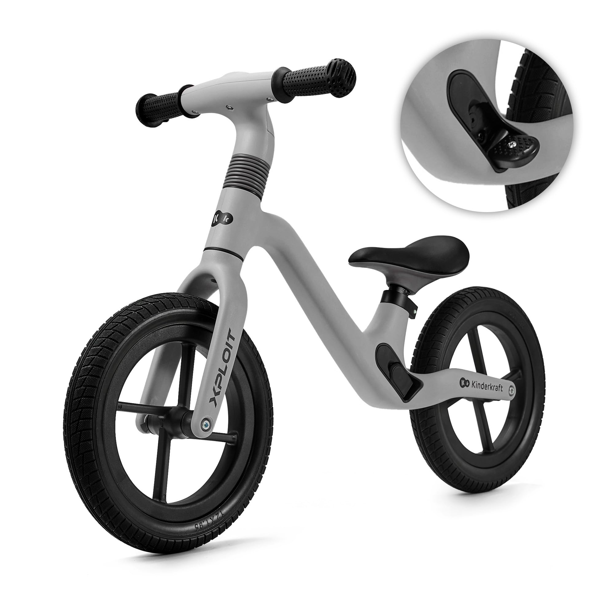 Kinderkraft ETER Draisienne Jusqu'à 35 Kg - Vélo D'Apprentissage Léger Cadre Nylon Roues 12 Pouces