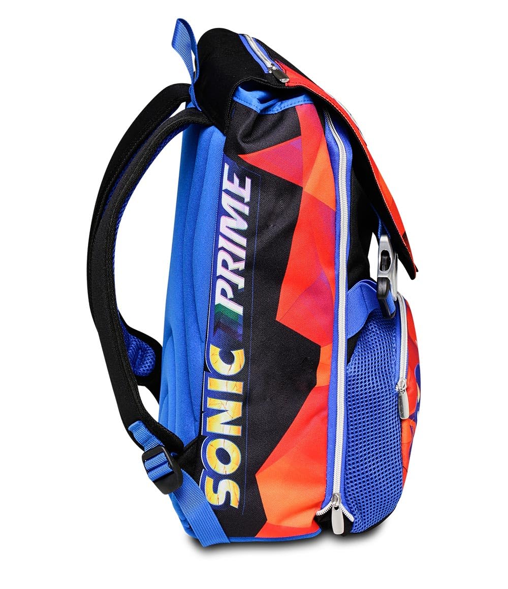 Seven Sonic Rucksack für Schule, Sport & Freizeit, Erweiterbarer Schulranzen, Geräumige Schultasche für Teenager, Kinder Mädchen und Jungen, Extra Platz, Trinkflaschenfach