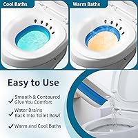 Vista 8 de Baños de Asiento para Asiento de Inodoro, Hemorroides y Cuidado Posparto - Asiento de Vapor Yoni - Mujeres Embarazadas y Cuidado Perineal, Kit