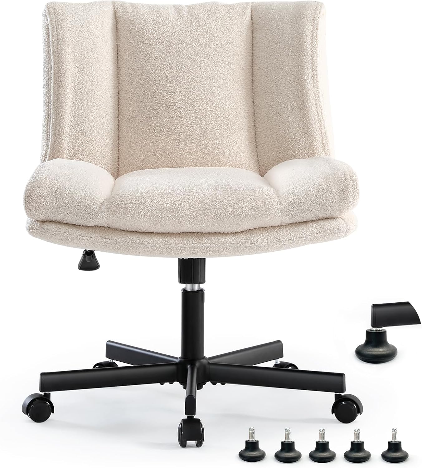 LEAGOO Armless Desk Chair with Wheels Adjustable Jamaica Ubuy