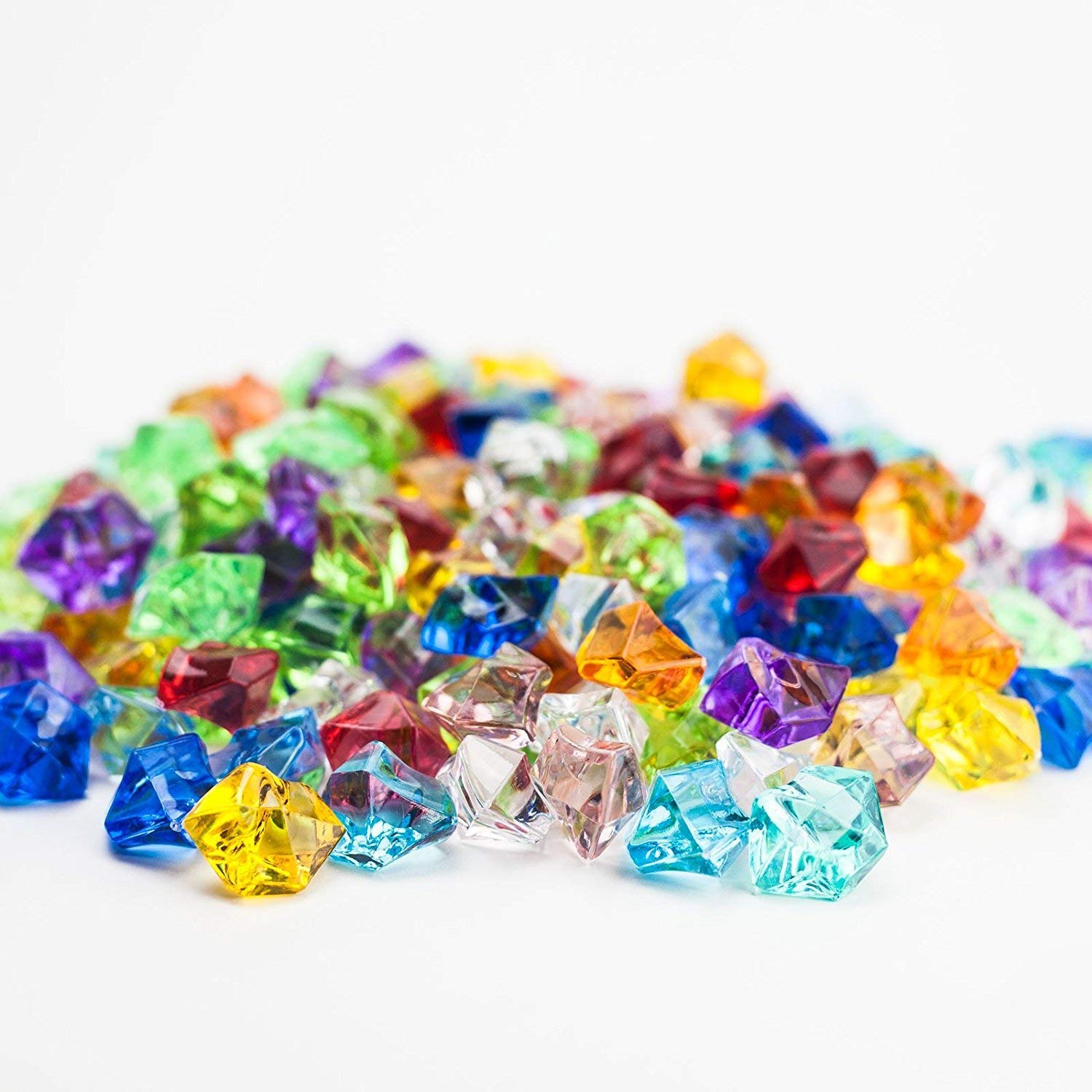 Firstly Acrylic Faux Crystals Treasure Gems for Tables Decorations, Vase Fillers,Wedding or Birthday Decoration, Party Favors for Arts and Crafts(Multi) (100gm)-image-32