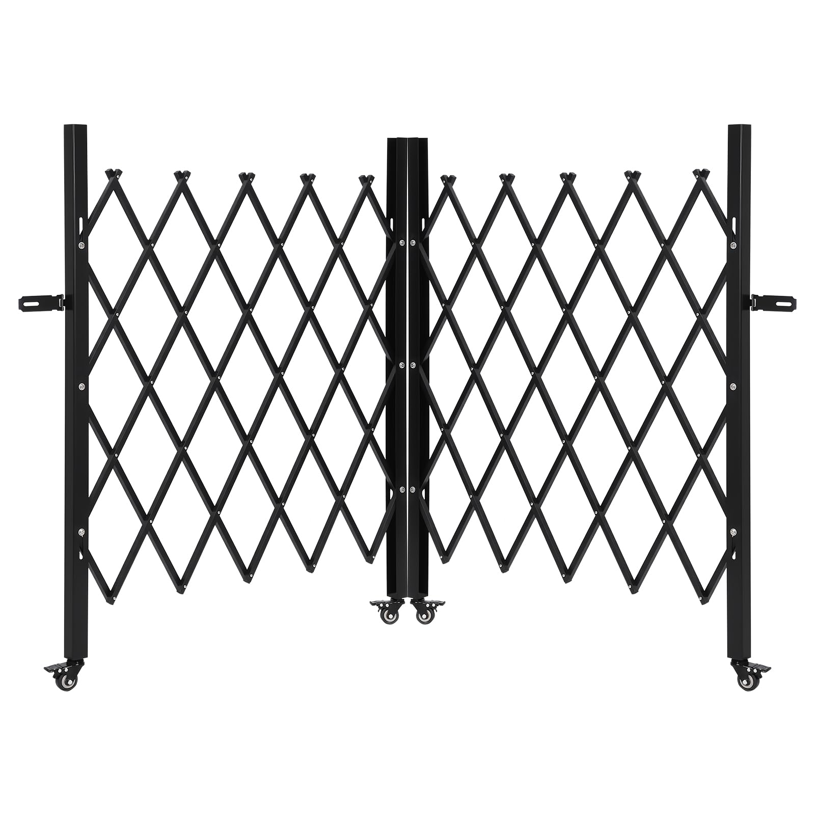 Barrera Extensible de Acero al Carbono 5,2 Metros Altura 103 cm, Valla Retráctil Plegable Tipo Acordeón para Control de Acceso y Seguridad en Industria, Garaje, Obras y Almacén