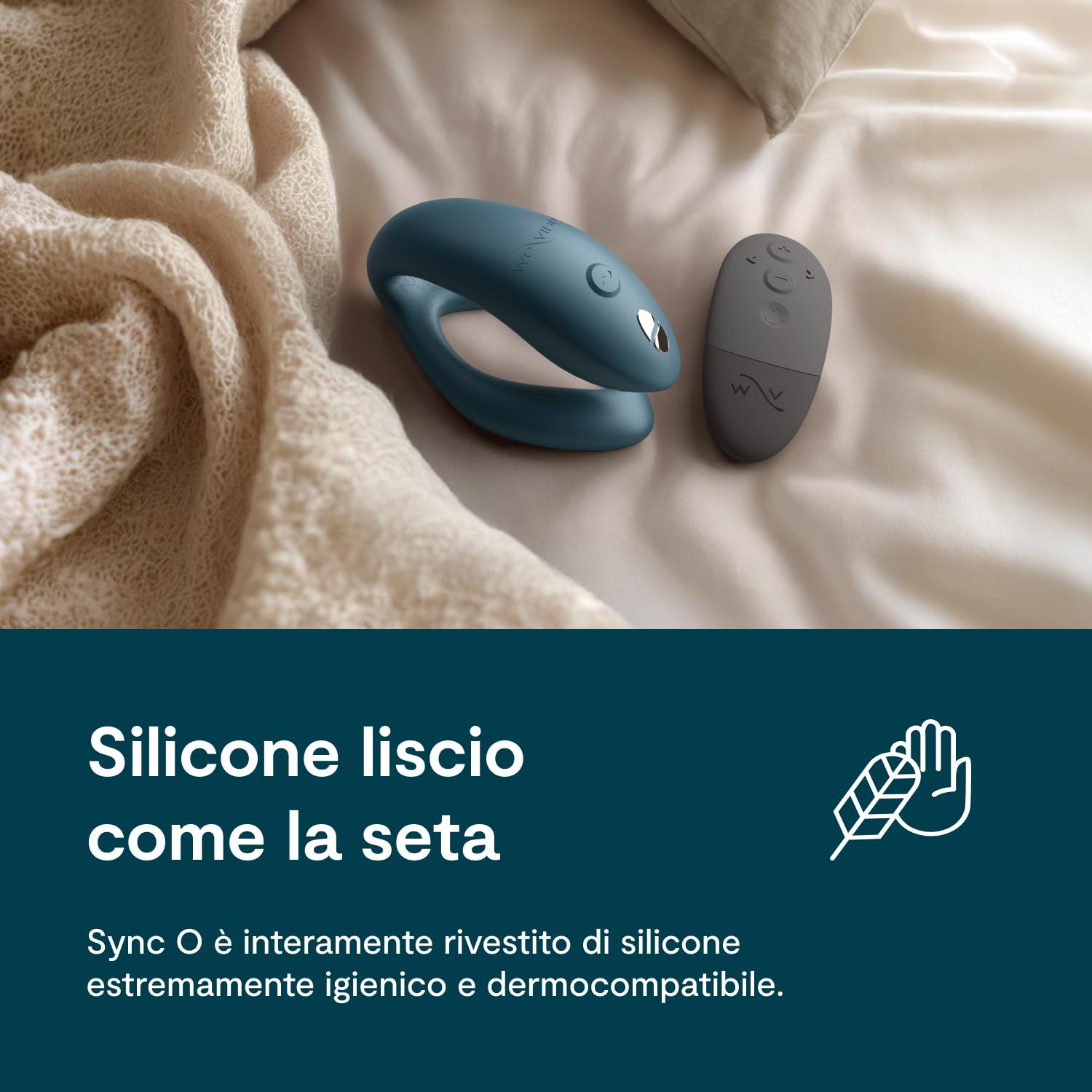 We-Vibe Sync O Vibratore di coppia - Sex toy vibrante a C con telecomando per donne - Controllato tramite app - Stimolazione del punto G e del clitoride - Resistente all'acqua e ricaricabile - verde