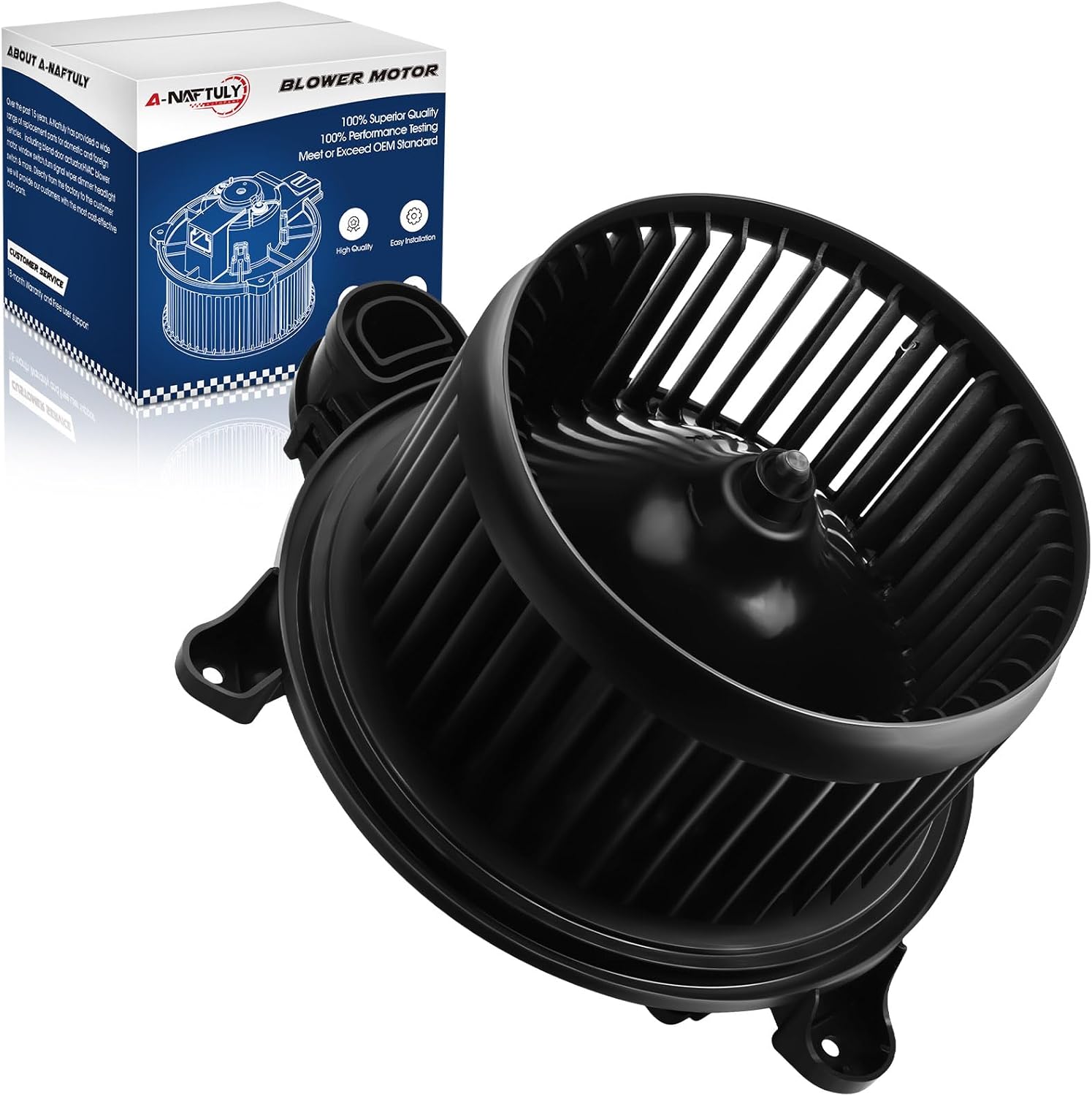 AC Blower Motor Fan Replacement Fits for 2011-2019 Ford Fiesta, 2018-2022 EcoSport, Front HVAC Plastic Heater Blower Motor, 700288, AV1Z19805C, SK700288, BM00245C