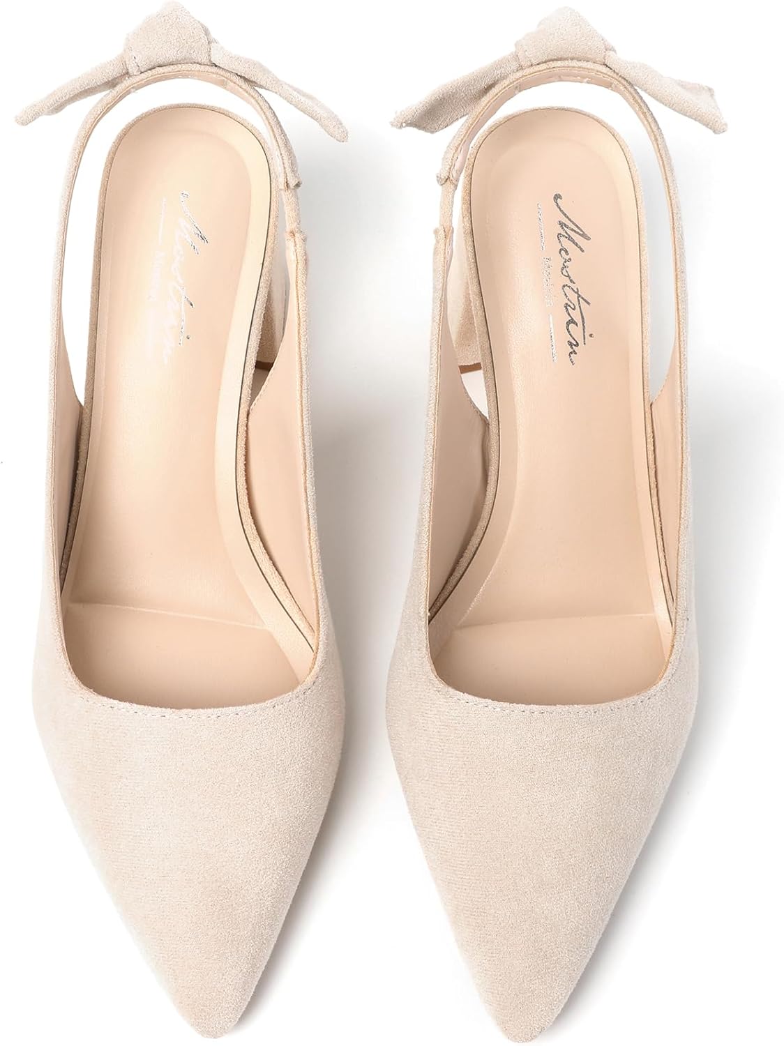 Mostrin Block Slingback Heels for Women Pointed Closed Toe Chunky Heels Office Work Shoes Women's Pumps for Business Casual - Image 4