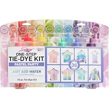 Tulip One Step Tie Dye Pastel Party Kit for Easy Group Activity Permanent Design 12 Colors