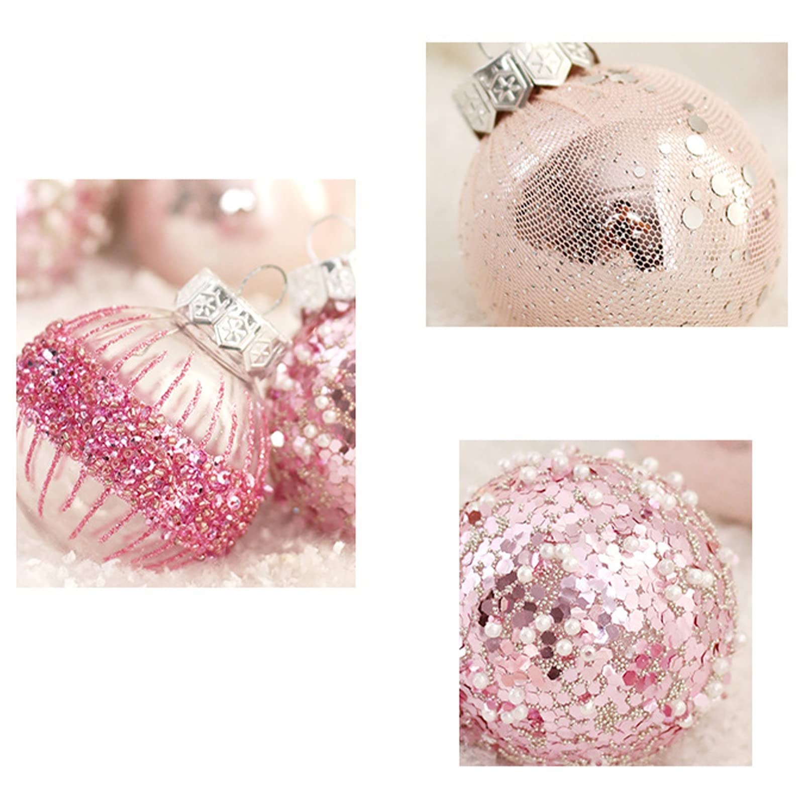 25 製ガラス　クリスマスオーナメント 12個セット ピンク　高級品 25 製ガラス クリスマスオーナメント 12個セット ピンク 高級品 25 製