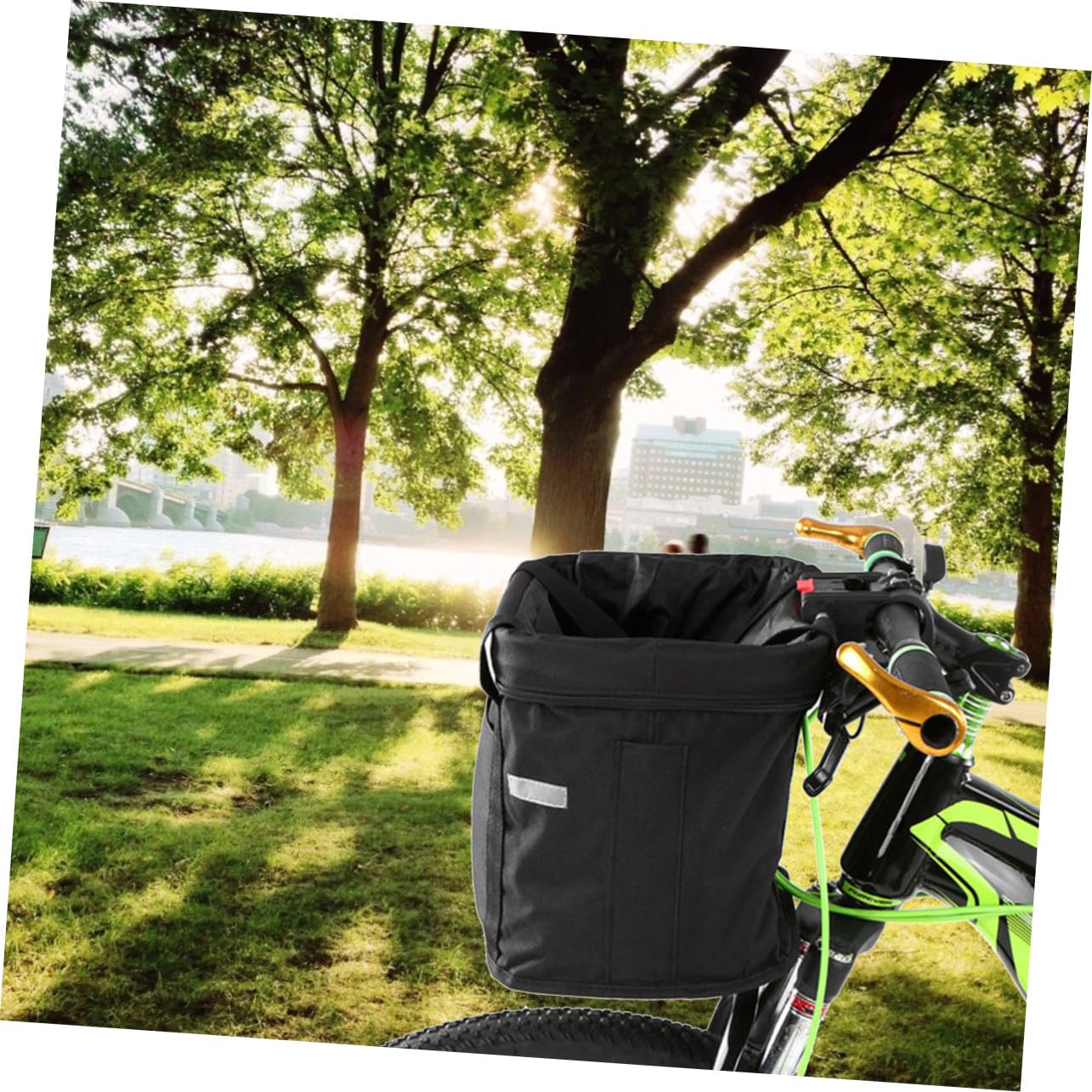 Cestino per Bici Elettrica Oxford Struttura in Alluminio, Pieghevole e Leggero, per Trasporto Urbano e Shopping