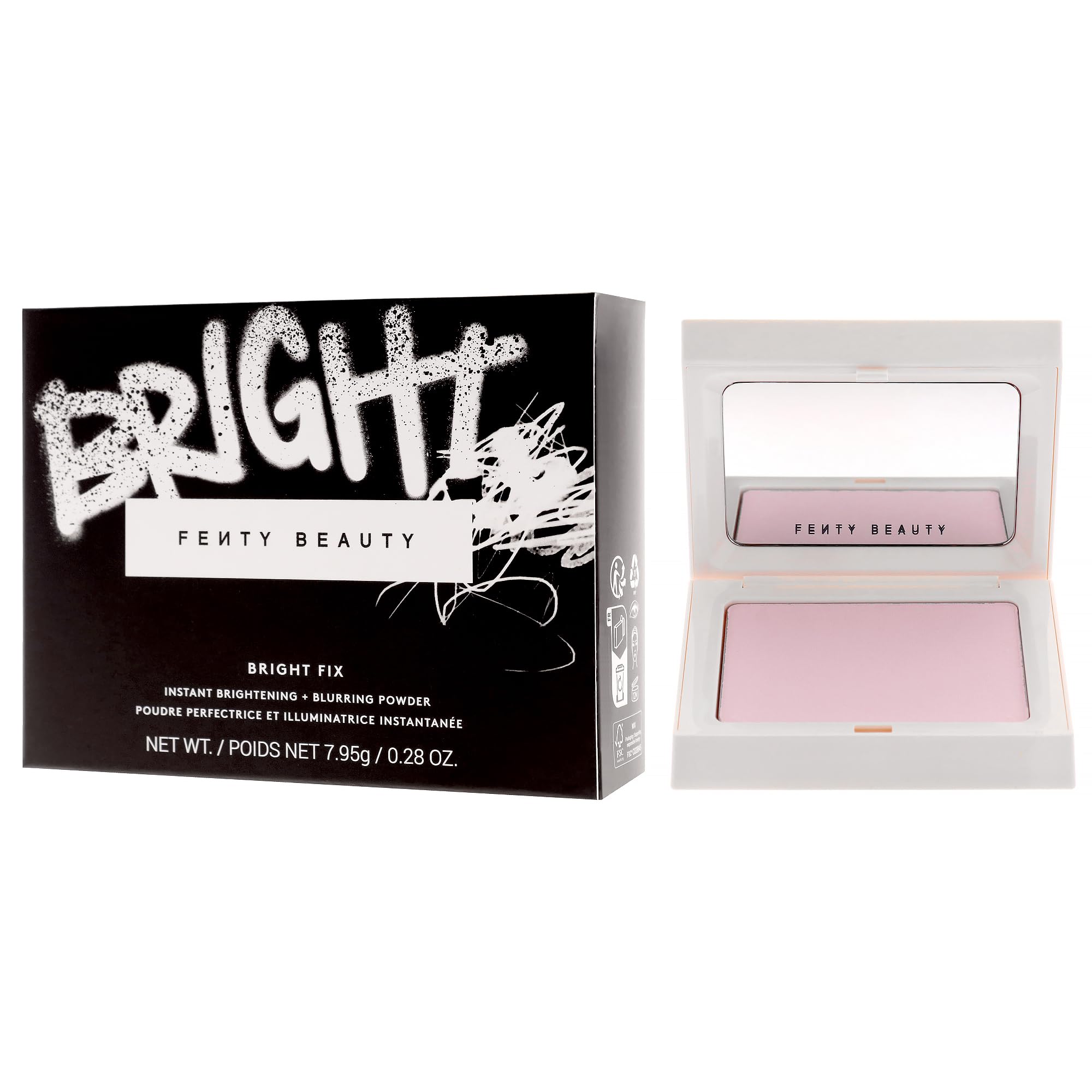 FENTY BEAUTY Bright Fix - Polvere illuminante e correttiva, lavanda 01, 8,5 g, formula sbiancante