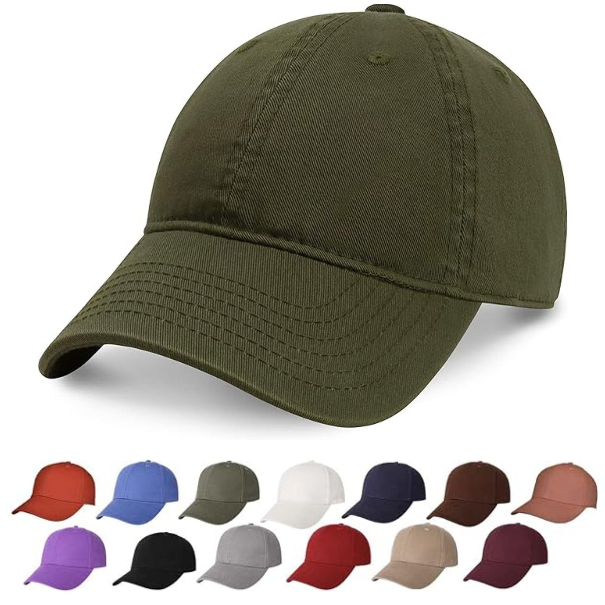 RASAON™ 100% Cotton Baseball Dad Cap Adjustable Size hat for Running Workouts and Outdoor Activities baseball cap for men women