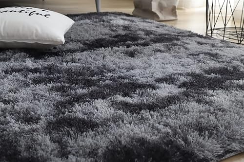 Miniatura 4 de Insun Nodic - Alfombra rectangular de piel sintética esponjosa y teñida para sala de estar, antideslizante, para interiores, dormitorio, sofá,