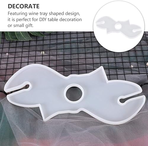 Miniatura 7 de EXCEART Moldes de resina para botella, soporte para copas de vino, moldes de resina epoxi, moldes de fundición de silicona para botellas de vino
