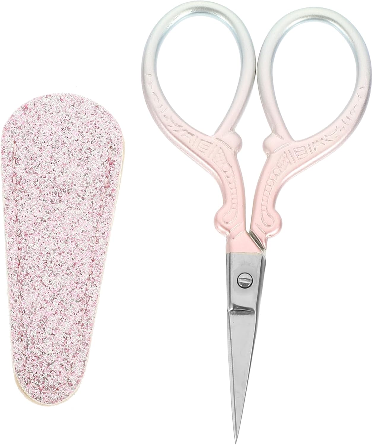 Pink Embroidery Scissors with Protective Cover for Boys and Girls