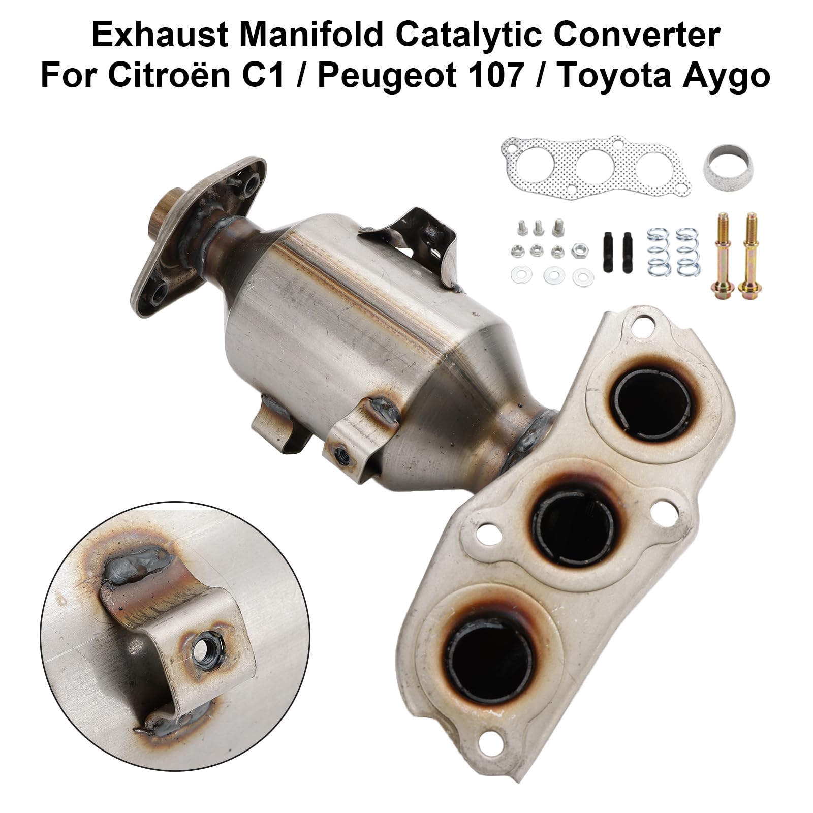 Catalizador 0342K0 para Fit for Toyota Aygo Fit for Citroen C1 Fit for Peugeot 107 2005-2014